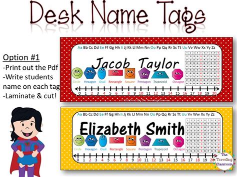 Editable Primary Polka Dots Name Plates Name Plate Classroom Name