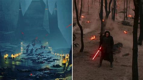 star wars the rise of skywalker concept art puts a different spin on kylo ren s mustafar arrival