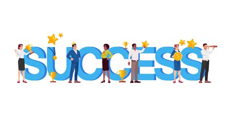 Success Word Concept Flat Banner 3293641 Vector Art At Vecteezy