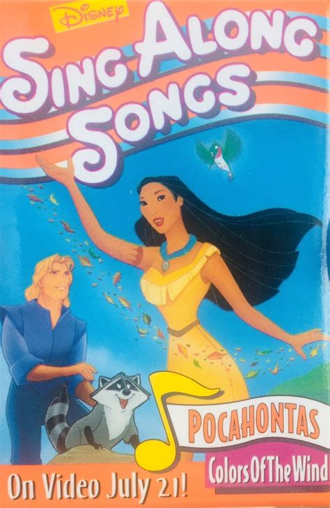 Walt Disney Sing Along Songs Pocahontas Colors Of The Wind Vhs Video Images