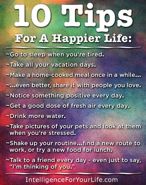 10 Tips For A Happier Life 10tips Happylife Happy Ifyl Life Hack