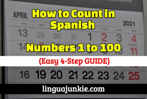 How To Count In Spanish Numbers 1 To 100 Easy 4 Step Guide