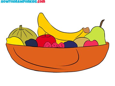 How To Draw A Fruit Bowl Easy Drawing Tutorial For Kids