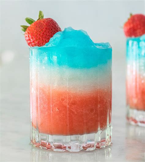 Red White And Blue Frozen Cocktail California Strawberry Commission