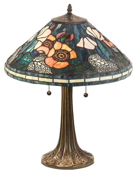 Meyda Lighting Tiffany Poppy Cone Table Lamp 119554
