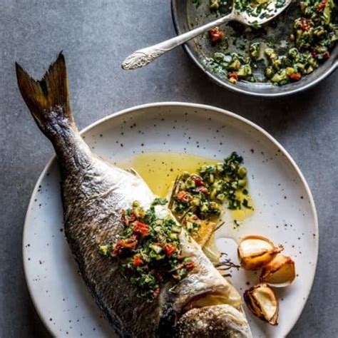 Baked Whole Fish With Lemon Herb Garlic Butter Savory Nothings