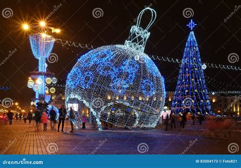 Christmas Decoration Belarus Minsk 2016 2017 Editorial Stock Photo