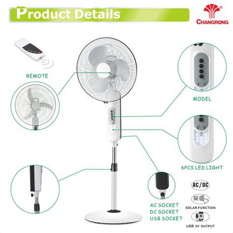 16 Solar Oscillating Pedestal Fan With Remote Buy 16 Solar Oscillating Pedestal Fan With