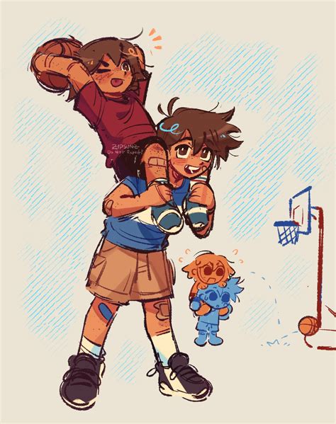 Rae ☔️ Kelsey Montoyas 1 Fan On Twitter Kelsey And Henry And Hector 🏀🐾 Omorifanart
