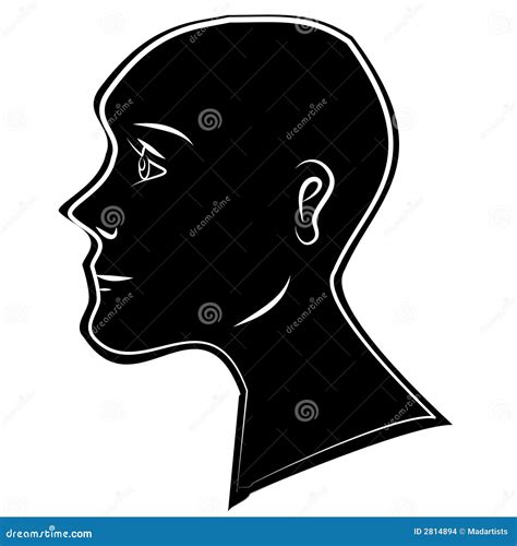 Human Head Silhouette In Black Stock Images Image 2814894