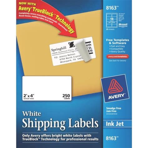 Professional Label Printer Avery Shipping Labels With Trueblock