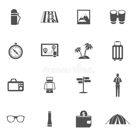 Tourist Icons Set Stock Vector Illustration Of Phone 54545359