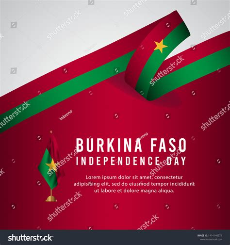 Happy Burkina Faso Independence Day Celebration Stock Vector Royalty