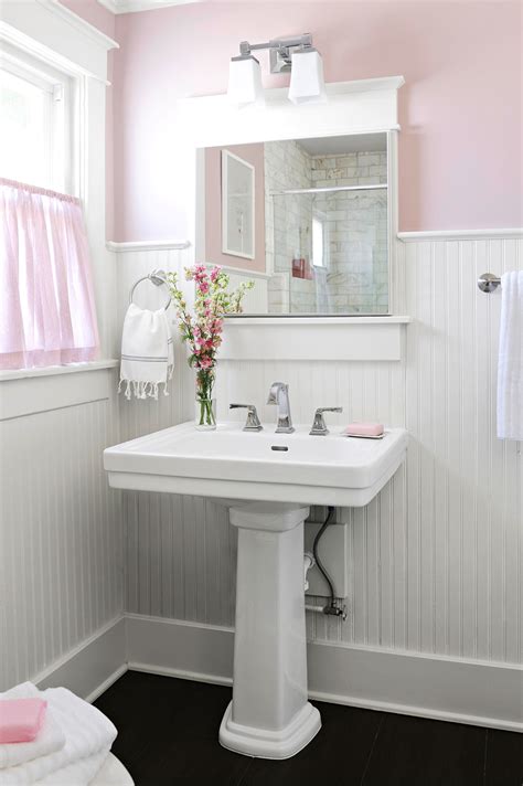 You should definitely choose brighter tones (such as look to warming and comfy taupe wall paint to combine with soft greens, pinks, and blues elements such as shower drapes, artworks etc. Popular Bathroom Paint Colors | Better Homes & Gardens