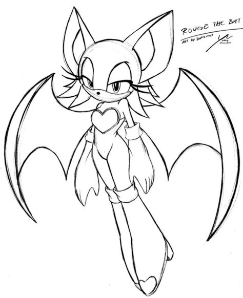 Coloring Rouge The Bat Sonic The Hedgehog Coloring Page Prismacolor