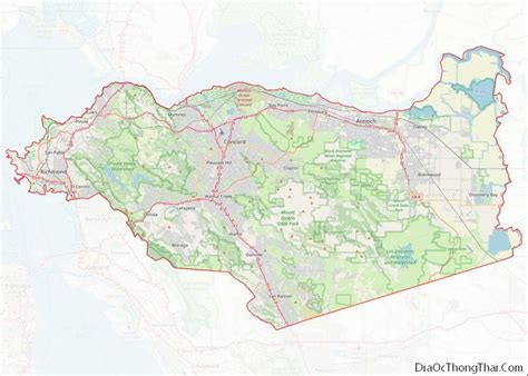 Map Of Contra Costa County California