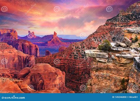Mountains In The Grand Canyon National Park Arizona Stock Photo Image