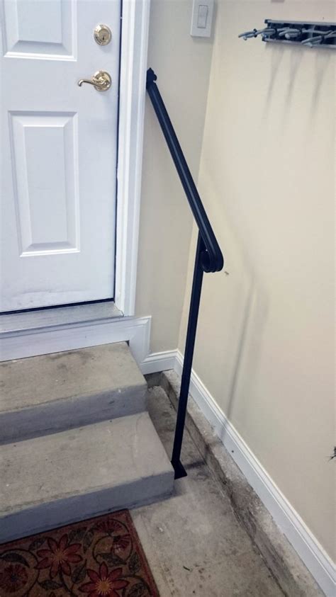 2 Step Hand Railing Happybuy Step Handrail For 2 Step Single Post