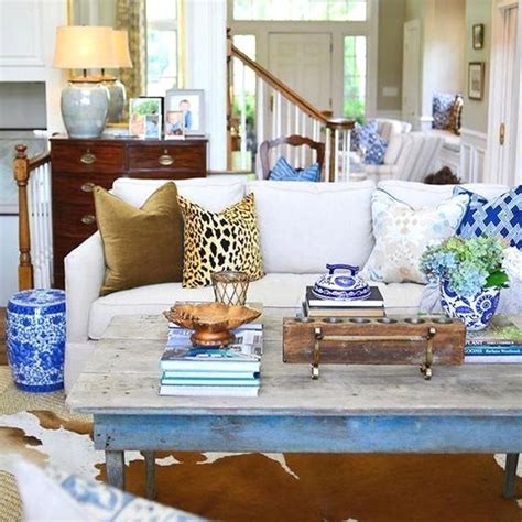 Maggie Griffina Living Room That Combines Lots Of Blue And White