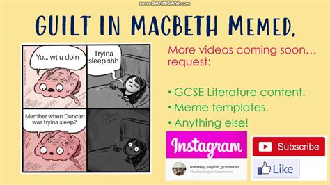 Gcse English Literature William Shakespeares Macbeth Guilt Youtube