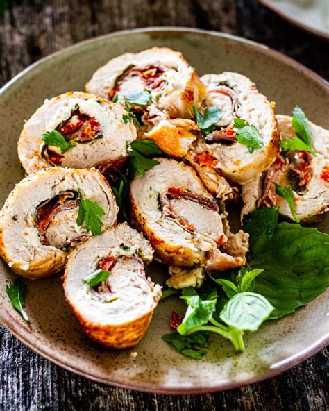 In small bowl, mix cheese and ham. Cheese and Prosciutto Stuffed Chicken Breasts - Jo Cooks