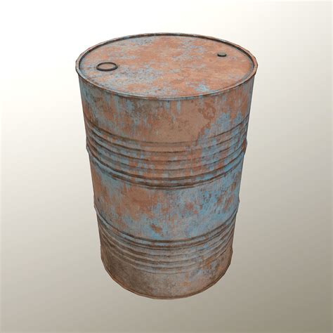 Oil Drum V1 Game Ready Low Poly PBR Modelo 3D 13 Unknown Blend