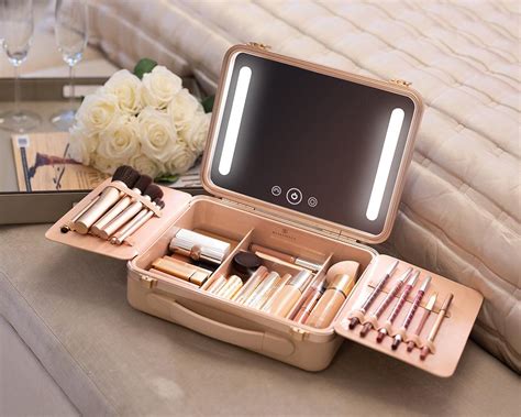 The Beautifect Box White Makeup Organiser With Led Mirror
