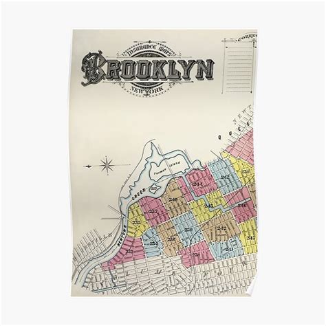 Vintage Brooklyn Map Poster For Sale By Suziqprayers427 Redbubble