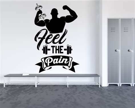 Gym Wall Decalgym Wall Artfitness Wall Quotescrossfit Wall Etsy