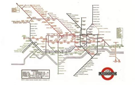 Postcard Harry Beck London Underground Map C1930 Version Design