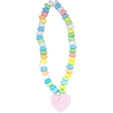 Love Beads Heart Charm Candy Necklace 085oz Party City