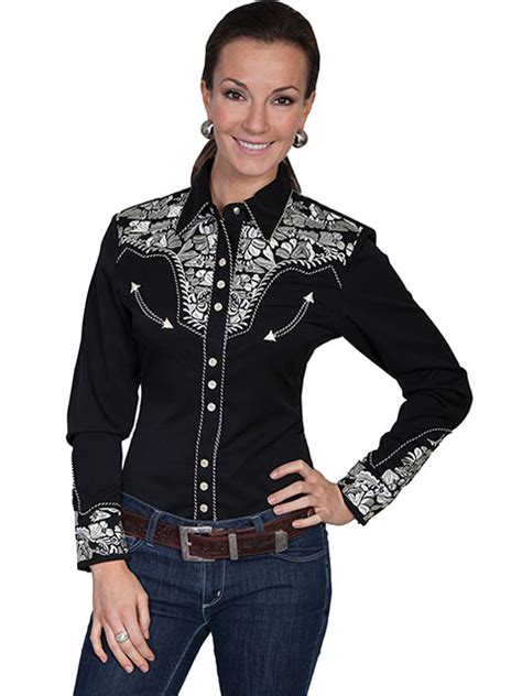 Legends By Scully Womens Western Shirt Silver