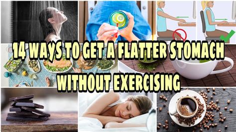 14 Ways To Get A Flatter Stomach Without Exercising Youtube