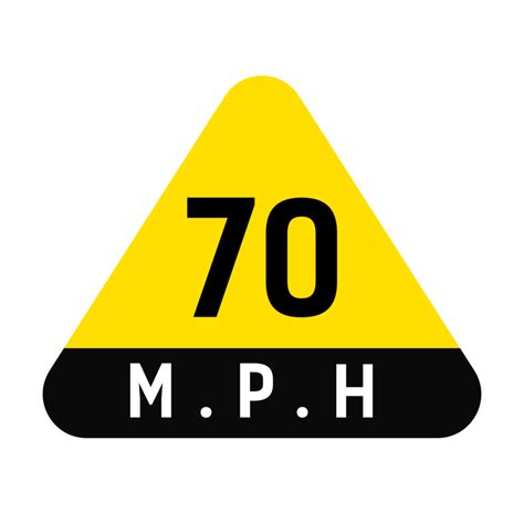 70 Mph Cartello Png 16017090 Png