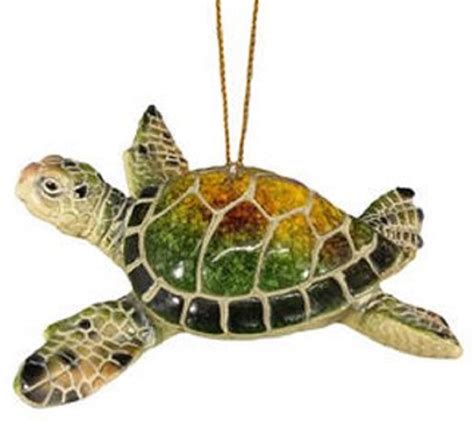 December Diamonds Green Sea Turtle Christmas Tree Ornament Sea Life