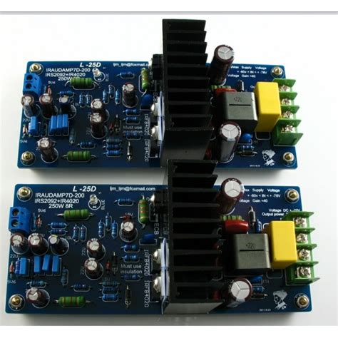 LJM Hi End L25D Stero Audio Power Amplifier Board IRS2092 IRFB4020PBF