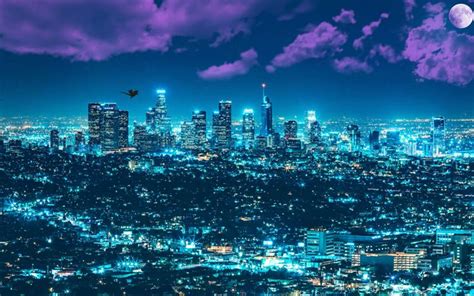 Download Wallpapers Los Angeles 4k La Skyscrapers Cityscape