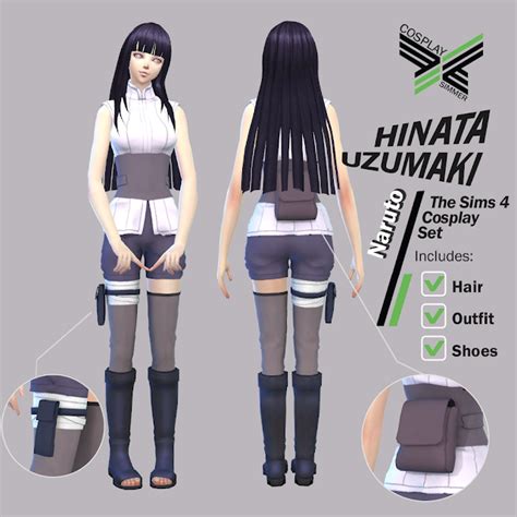 Level Pl4ys The Sims 4 Cosplay Simmer Downloads • Hinata Uzumaki