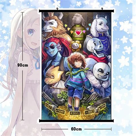 Game Undertale Sans And Papyrus Skeleton Brother Poster Wall Scroll