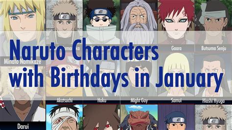 Naruto Characters With Birthdays In January Youtube