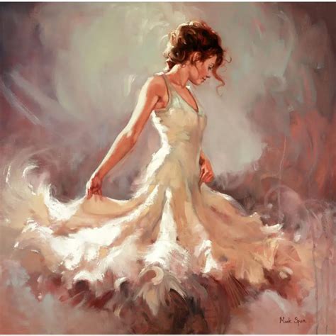 Wall Decor Dancing People Art Oil Painting White Beauty Lady Abstract