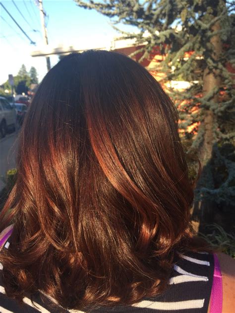 Fall Hair Color Warm Reddish Brown Dark Auburn Color By Val At