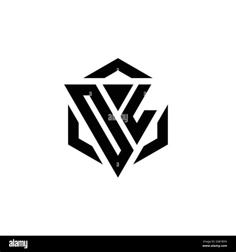 Ol Logo Monograma Con Triángulo Y Plantilla De Diseño Moderno Hexagonal