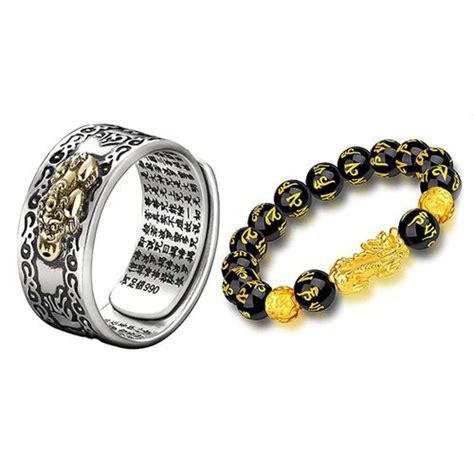 Fashion Feng Shui Black Obsidian Wealth Bracelet And Ring Jumia Nigeria