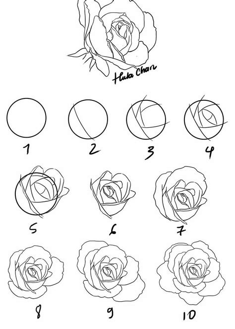 How To Draw A Rose Tattoo Step By Step At Drawing Tutorials