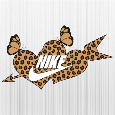 Nike Heart Leopard Print Svg Nike Heart Cheetah Print Png Nike