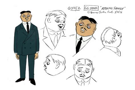 She is gomez addams's wife and the mother of pugsley addams and wednesday addams. Addams Family GOMEZ MODEL SHEET HB Cartoon | eBay
