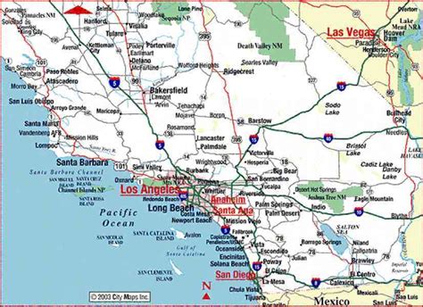 Map Of Counties In Southern California