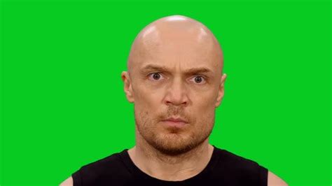 Shocked Man Making Stunned And Surprised Face On Green Screen Stock