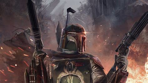 Boba Fett In Battle Background Hd Boba Fett Wallpapers Hd Wallpapers